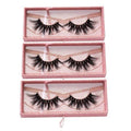 Arimika 3 Packs 25mm Mink Lashes for Halloween, Super Long Thick Flared 3D Mink False Eyelashes, S99N