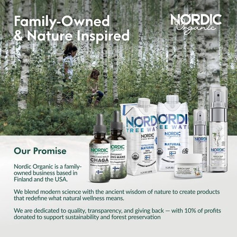 Nordic Organic Birch Sap Face Cream – Peptides, CoQ10, Arginine and sea buckthorn; fragrance-free; made in Finland - COSMOS Organic Certified sensitive-skin formula 50 ml (1.69 oz)