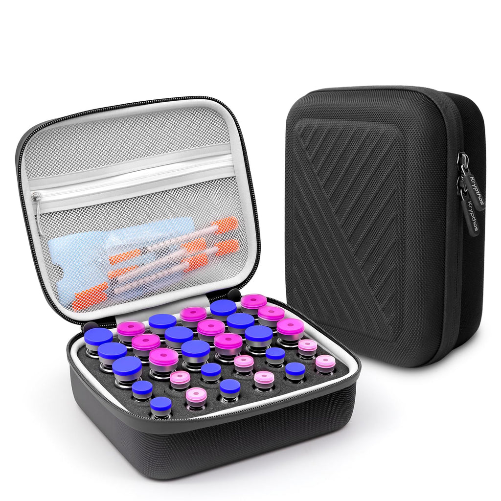 30 Slots Insulin Vial Protector Case for Diabetics Standard Insulin Vials