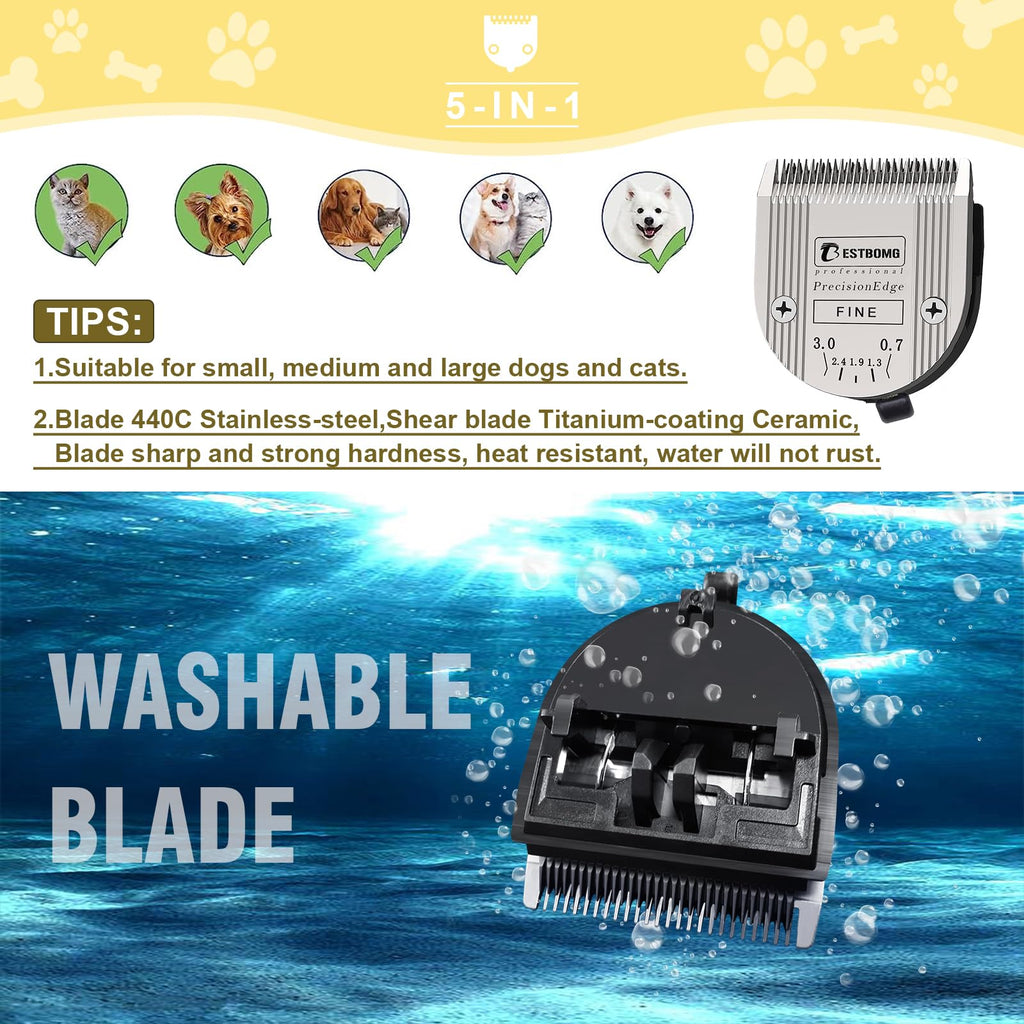 Dog 5-in-1 Adjustable Fine Blade Compatible with Wahl Arco Clipper
