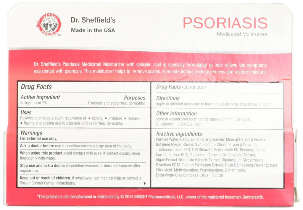Psoriasis 2% Salicyclic Acid, Medicated Moisturizer, 1.0 Oz
