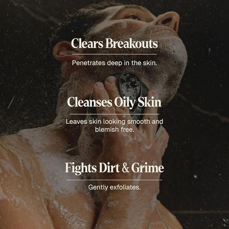 Black Wolf Salicylic Acid Acne Face Wash for Men - Charcoal Cleanser & Exfoliator for Oily Skin | Gentle Daily Treatment