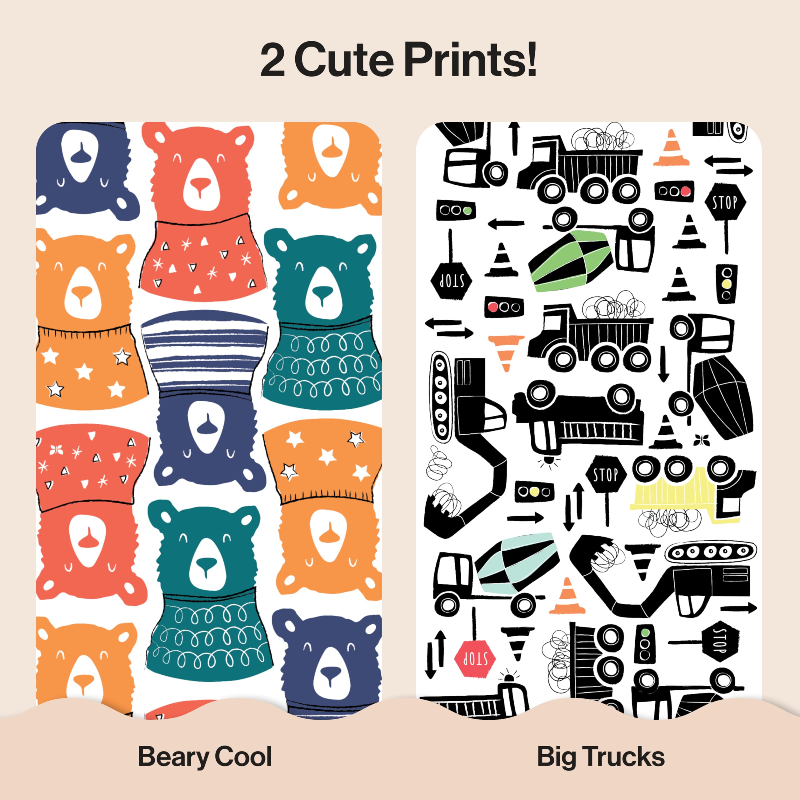 The Honest Company Comfort Dry Disposable Daytime Diapers, Hypoallergenic, Fragrance-Free, Sensitive Skin, Beary Cool + Big Trucks, Club Box Size 6 (35+ lbs), 40 Count