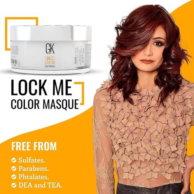 GK HAIR Hair Masque - Global Keratin Lock Me Deep Conditioner for Color Protection | 7.05 Fl Oz/200g