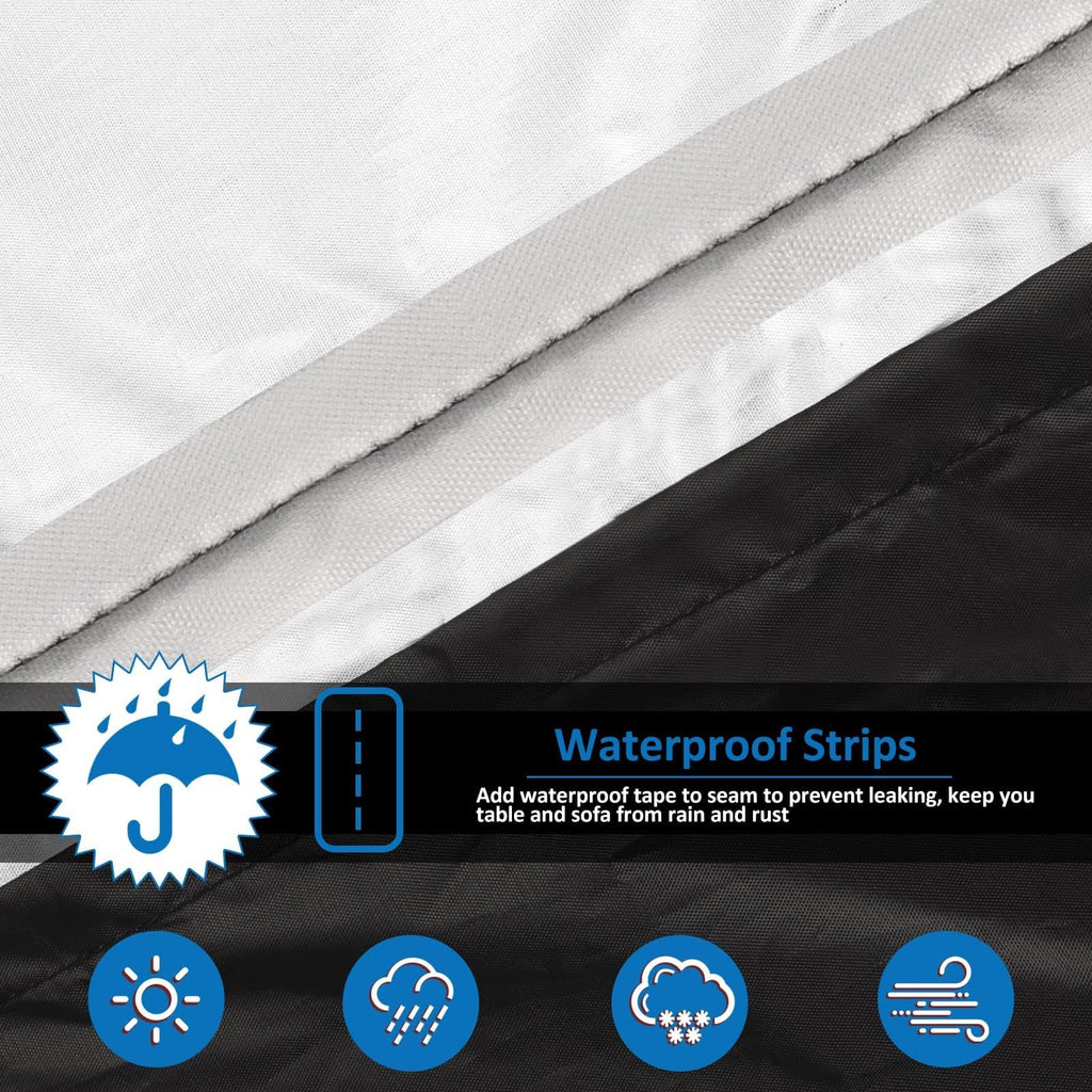 Wanocean Patio Furniture Covers Waterproof, 55x55 Outdoor Furniture Cover with Storage Bag, Outdoor Table and Chair Cover for Rain, UV, Snow and Dust（55" L x 55" W x 35" H）