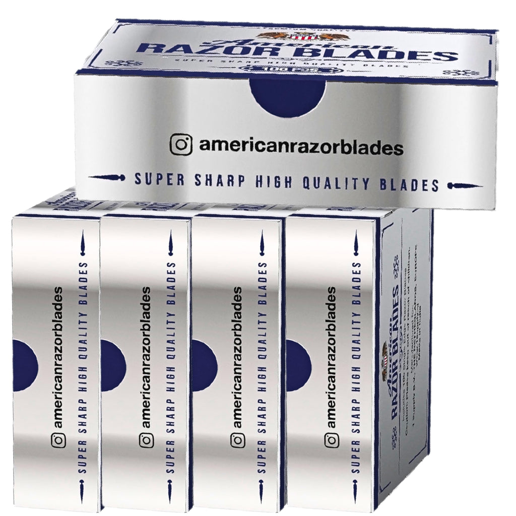 The Shave Factory Straight Edge Razor Kit - with Single Stainless Steel razors (Stell + American Razor)