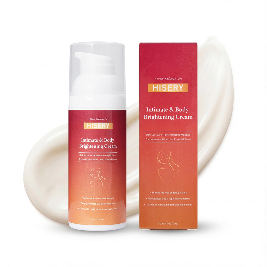 Hisery Body Brightening Cream for Uneven Skin Tone – Underarms, Knees, Elbows & Bikini Line, Niacinamide, Vegan