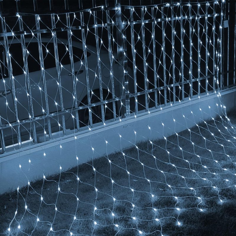 Dazzle Bright 360 LED Net Lights - 12FT x 5FT Waterproof String Lights with 8 Modes | Clear Wire for Indoor & Outdoor Christmas Decor