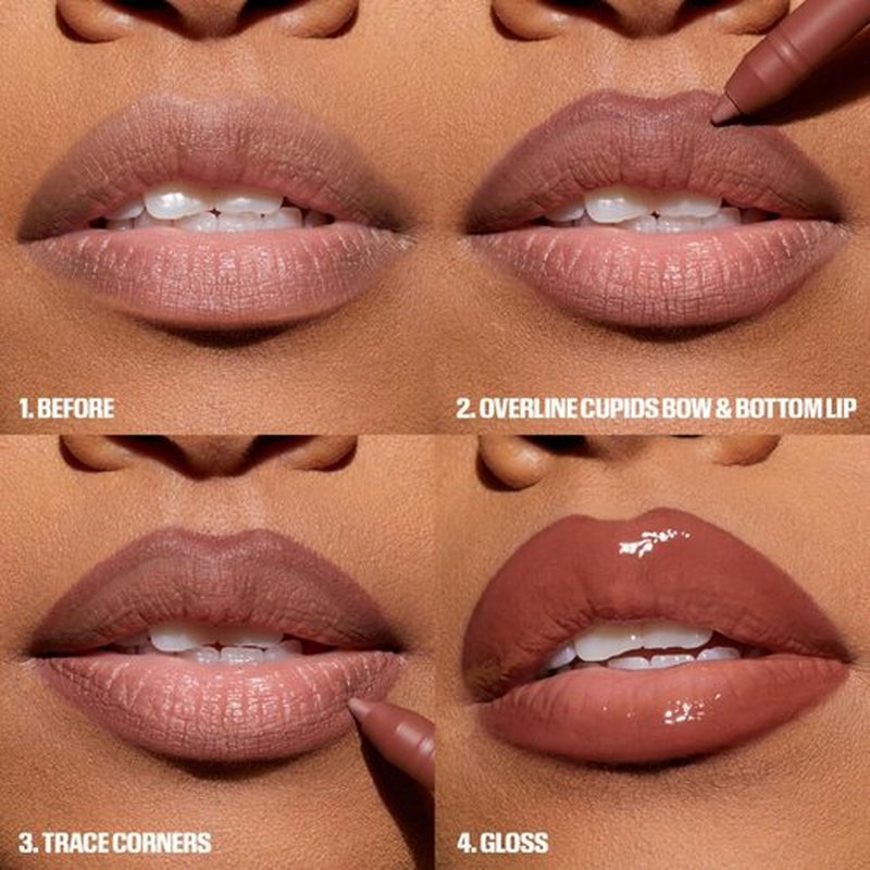 Huda Beauty Juicy Bombshell Lip Duo - Limited Edition Lip Pencil & Gloss - Travel Size