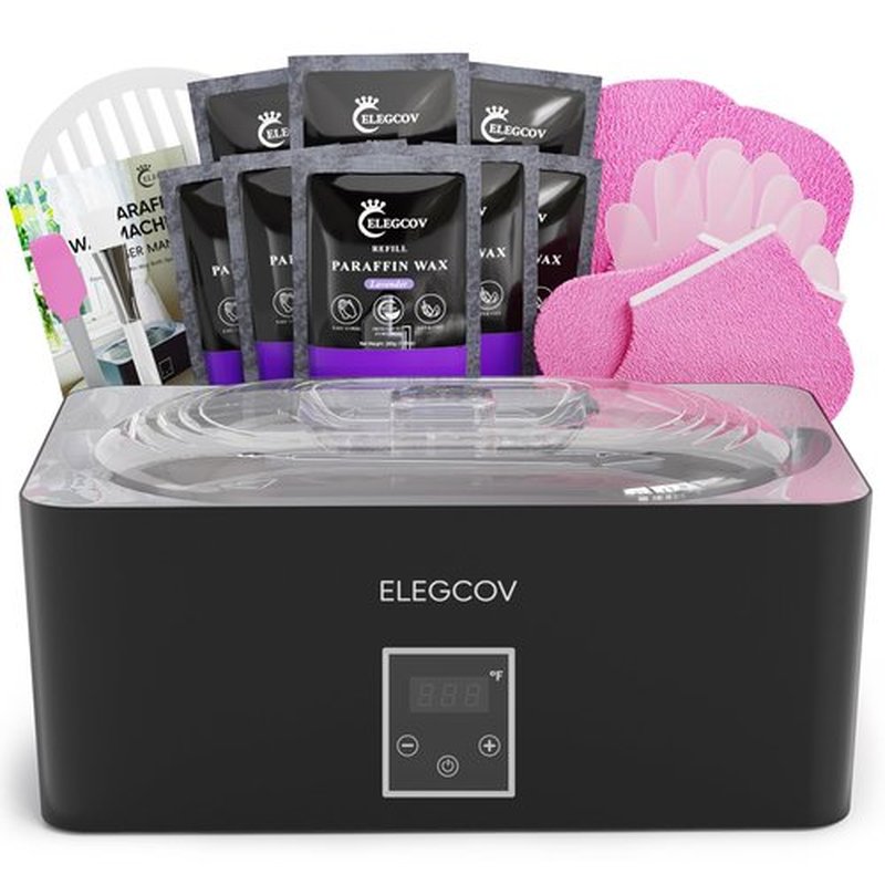 ELEGCOV Paraffin Wax Machine for Hand and Feet - Paraffin Wax Bath 4000ml Paraffin Wax Warmer Moisturizing Kit and Keep Warm Paraffin Hand Wax Machine • Everything in One Kit