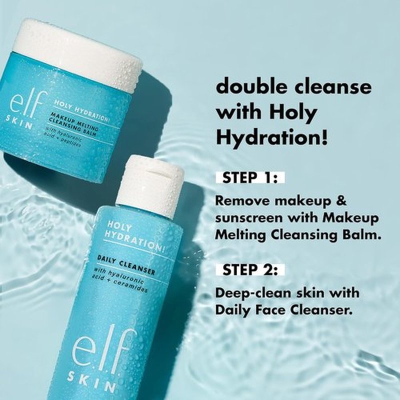 e.l.f. SKIN Daily Cleanser - Holy Hydration! Face Cleanser with Hyaluronic Acid | Vegan & Cruelty-Free