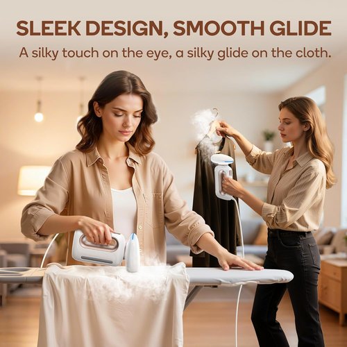 Newbealer Handheld Fabric Steamer - 850W Portable Wrinkle Remover | Fast Heat-Up in 30s, 230ml Tank