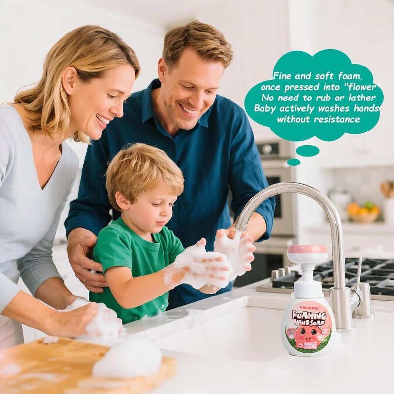 VANERIA Kids Foaming Hand Soap - Moisturizing & Gentle Formula for Sensitive Skin | 250ml/8.45 Fl Oz
