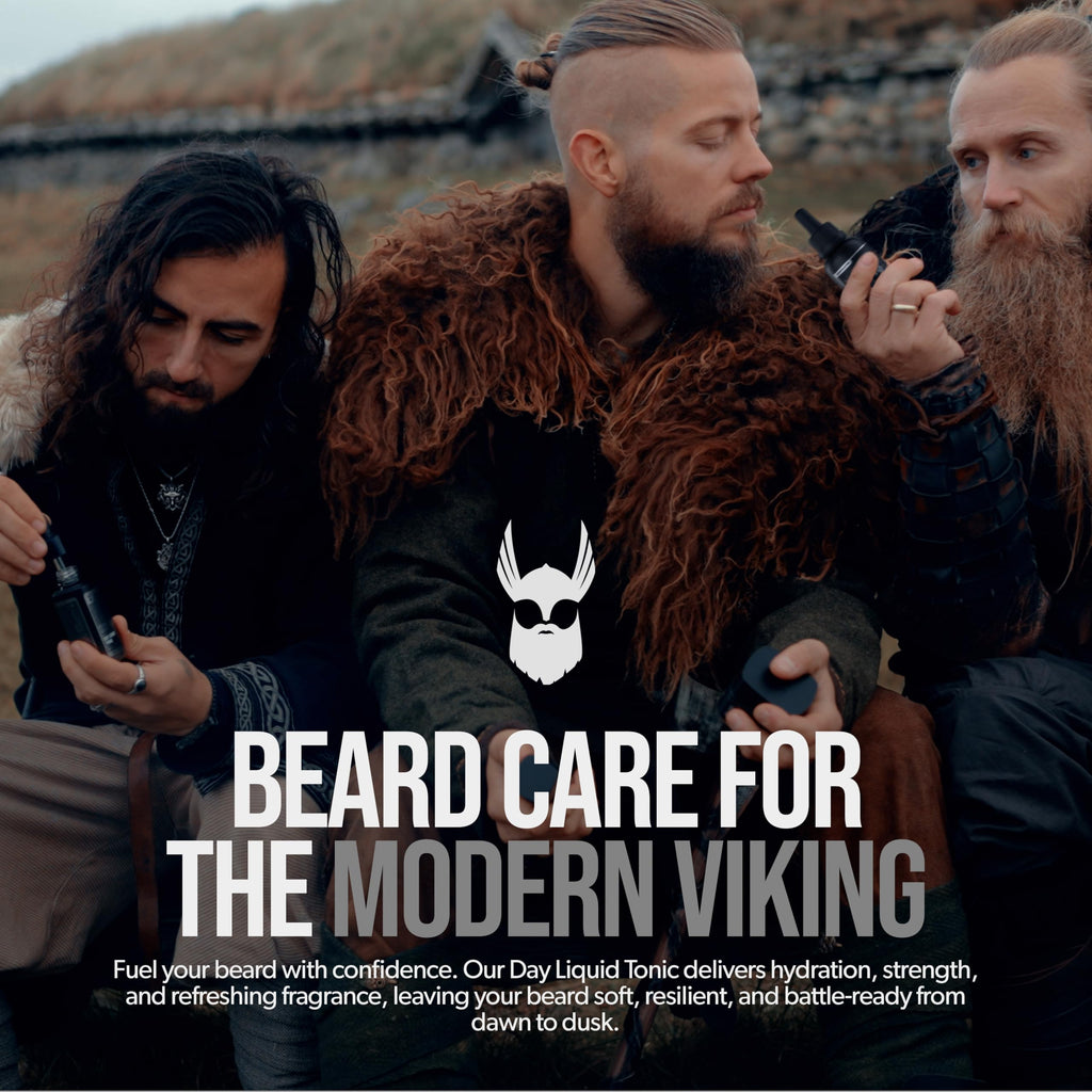 The Beard Struggle - Day Liquid Tonic Beard Oil - Silver Collection (Viking Storm) - Beard Oil for Men - Moisturize, Softens Hair, Reduces Itch - Day Time Beard Growth Oil (1 Fl oz)