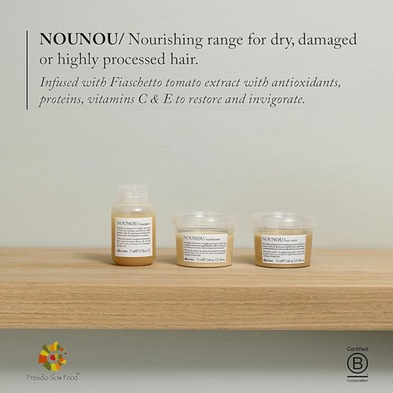 Davines NOUNOU Conditioner - Hydrating Deep Conditioner for Damaged & Dry Hair | 8.45 Fl Oz