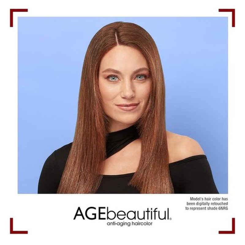 AGE Beautiful Permanent Hair Color Dye - 100% Gray Coverage & Anti-Aging Formula | Biotin Infused for Thicker, Fuller Hair