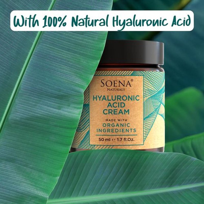 Soena Hyaluronic Acid Cream + Q10 - Quadruple Anti-Wrinkle Complex - Anti-Aging - Day & Night Cream - Highly Dosed Moisturizing Cream - For Face & Decollete