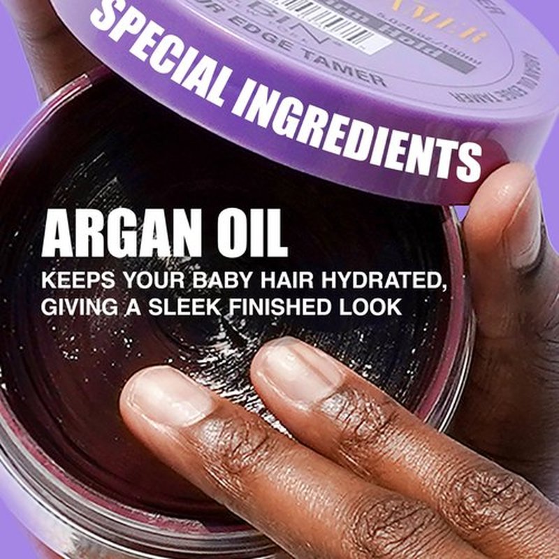 EBIN NEW YORK 24 Hour Edge Tamer Extreme Firm Hold 1.01Fl Oz Strong Edge Control Gel, No Flaking, Sleek Smooth Finish, Long Lasting, Argan & Castor Oil