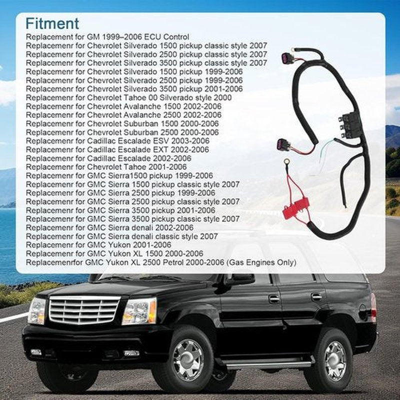 CARMOCAR Electric Dual Fan Wiring Harness Kit - Upgrade for 1999–2006 GM ECU Cooling System