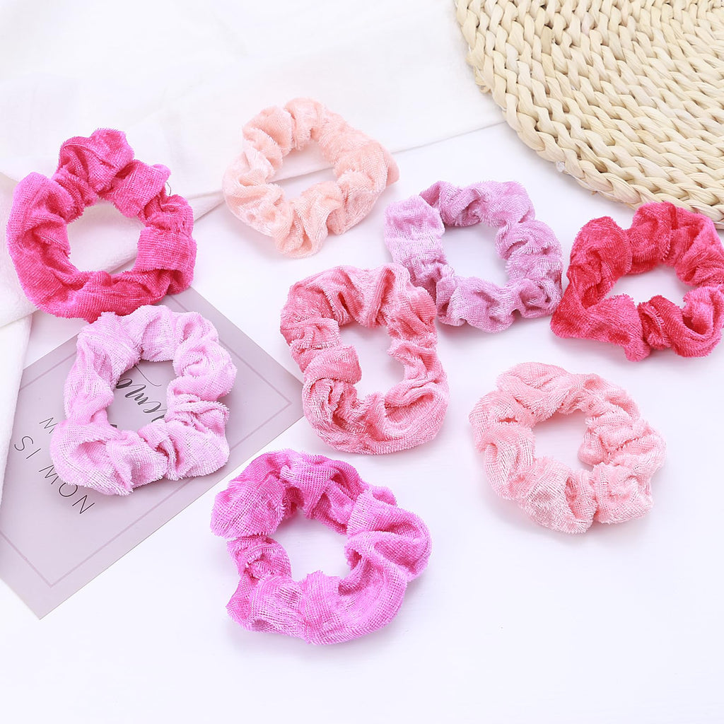 Velvet Scrunchies for Women - 75 Pcs Hair Scrunchies for Girls - No Damage Hair Ties for Thick Thin Hair - Soft Ponytail Holders Bulk Gift for Women