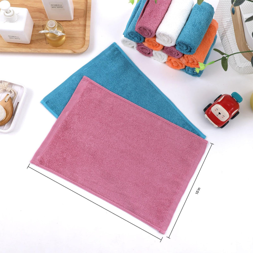 JEFFSUN Dish Cloths 12 Pack, 10x14 inch Small Kitchen Washcloths, Lint Free Fast Dry Reusable Cleaning Cloth, Ultra Soft & Scratch Free Terry Dish Rag, Easy to Rinse Multicolor Dishcloths