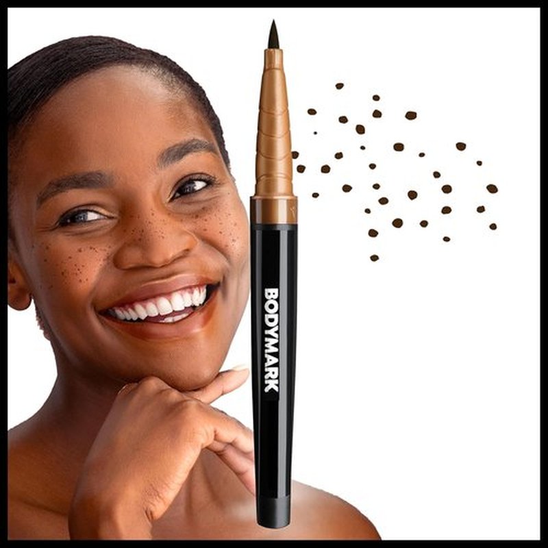 BIC BodyMark Freckle Pen - Cosmetic Quality Dark Brown Soft Brush Tip | 1 Count for Flawless Skin
