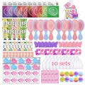 VESPRO 110PCS Spa Party Supplies for Girls, Spa Day Kit Include Face Masks Skincare, Hand Cream, Lip Balm, Under Eye Patches, Mini Hair Brush, Spa Birthday Sleepover Party Supplies for Teen Girls