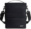 PackIt MOD 3-IN-1 Lunch Box - Insulated & Freezable with EcoFreeze Technology | Black, Versatile Design for Fresh Office Lunches