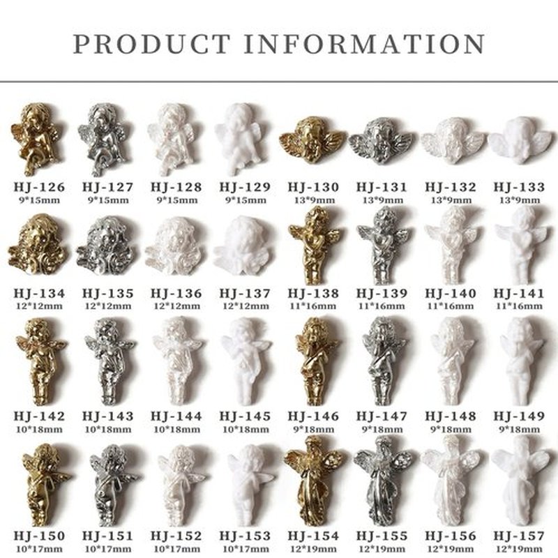 Angel Nail Art Decorations - 32Pcs 5D Love Cupid Resin Designs, Three-Dimensional Acrylic Nails Charms for Women Girls Manicure Art, DIY Jewelry Rhinestone Making Craft Supplies