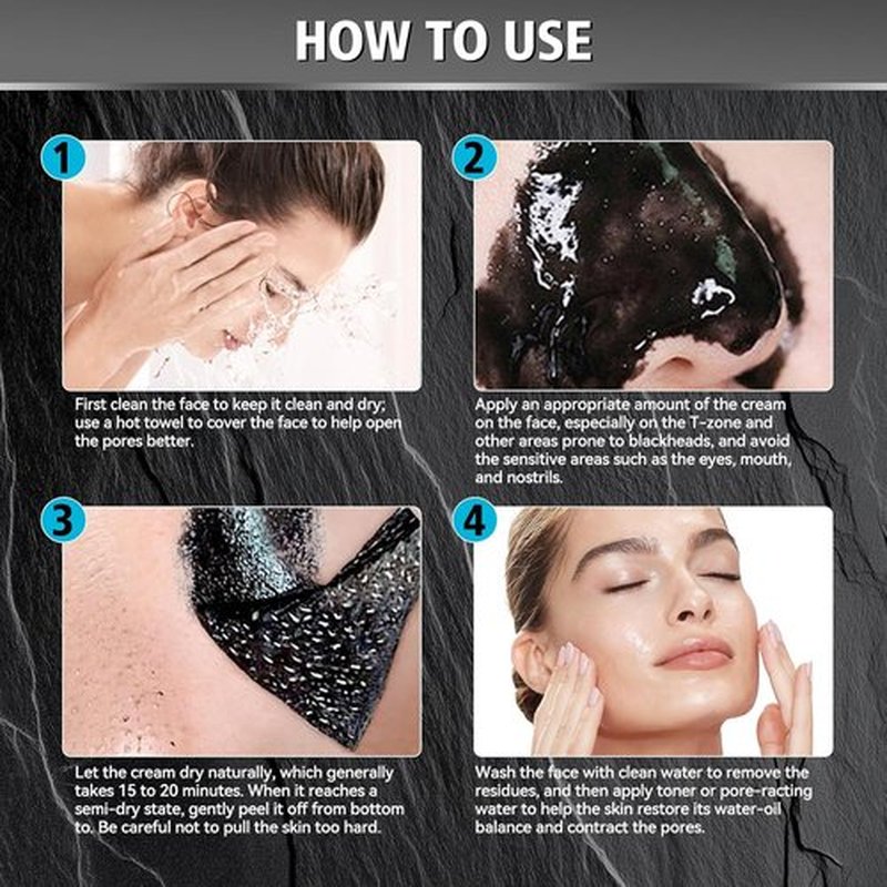 Skiennix Charcoal Peel Off Mask - Deep Cleansing Blackhead Remover for Face & Nose, 4.23 OZ