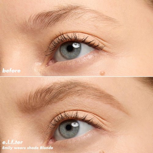 e.l.f. Micro-Fine Brow Pencil - Waterproof Brow Color & Spoolie for Natural Feathered Finish | Vegan, Blonde