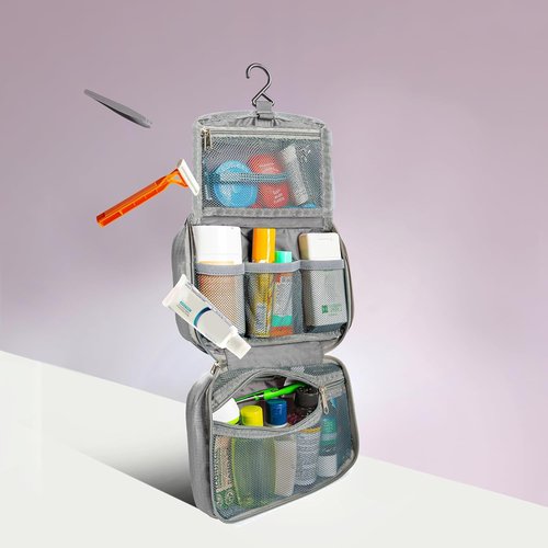 Travelon Compact Hanging Toiletry Kit - Versatile Organizer for Travel Essentials | Lightweight & Durable