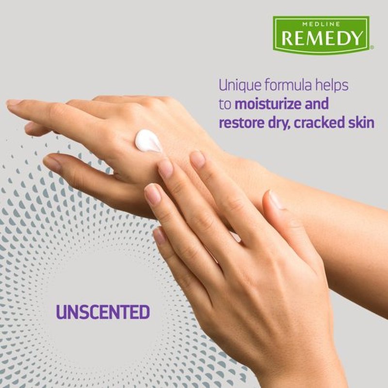 Medline Remedy Specialized Skin Cream, Unscented (4 fl oz), 1.5% Dimethicone, Nourishing Moisturizer for Dry Skin, Paraben-free, and Hypoallergenic Body Cream, Daily Lotion for Dry and Sensitive Skin