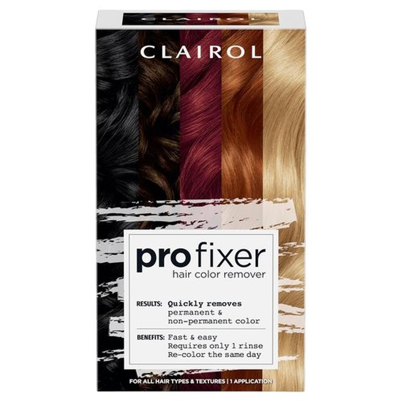 Clairol Pro Fixer Hair Color Remover Kit - Effortlessly Remove Permanent & Non-Permanent Color in 1 Rinse