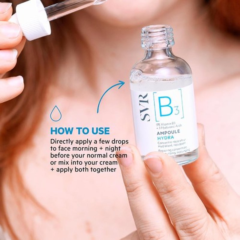 SVR [B3] Hydra Plumping Face Serum - Moisturizing Formula With Niacinamide & 3 Types of Hyaluronic Acid | 1 Fl. Oz.