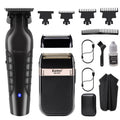 KEMEI Hair Trimmer for Men Professional & Waterproof Foil Shaver with Replaceable Foil Mesh, Zero Gapped Hair Clippers, Cordless Electric Razor for Men, Mens Grooming Shaving Kit, KM 2299, KM 2024