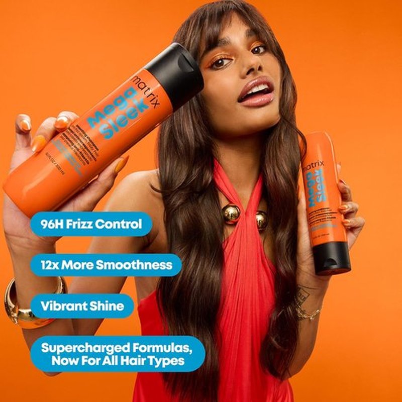 Matrix Mega Sleek Anti-Frizz Conditioner - 96 Hours of Frizz Control & Lasting Hydration, 13.5 oz