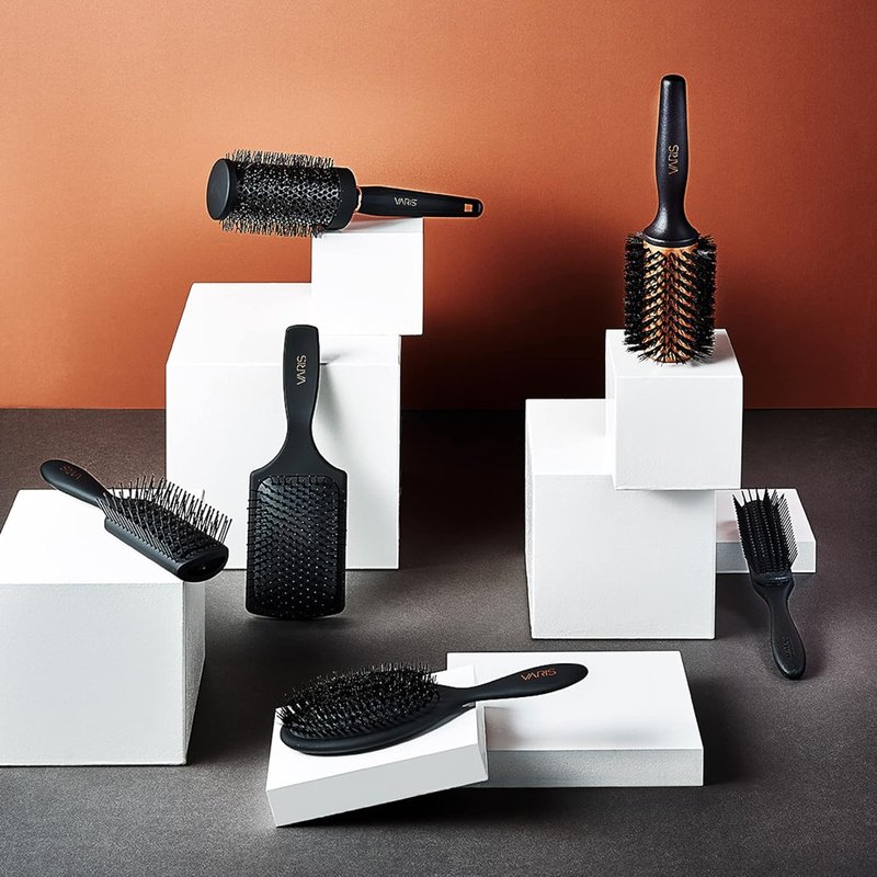 VARIS Smoothing Brush - Effortless Styling Tool for Silky, Frizz-Free Hair