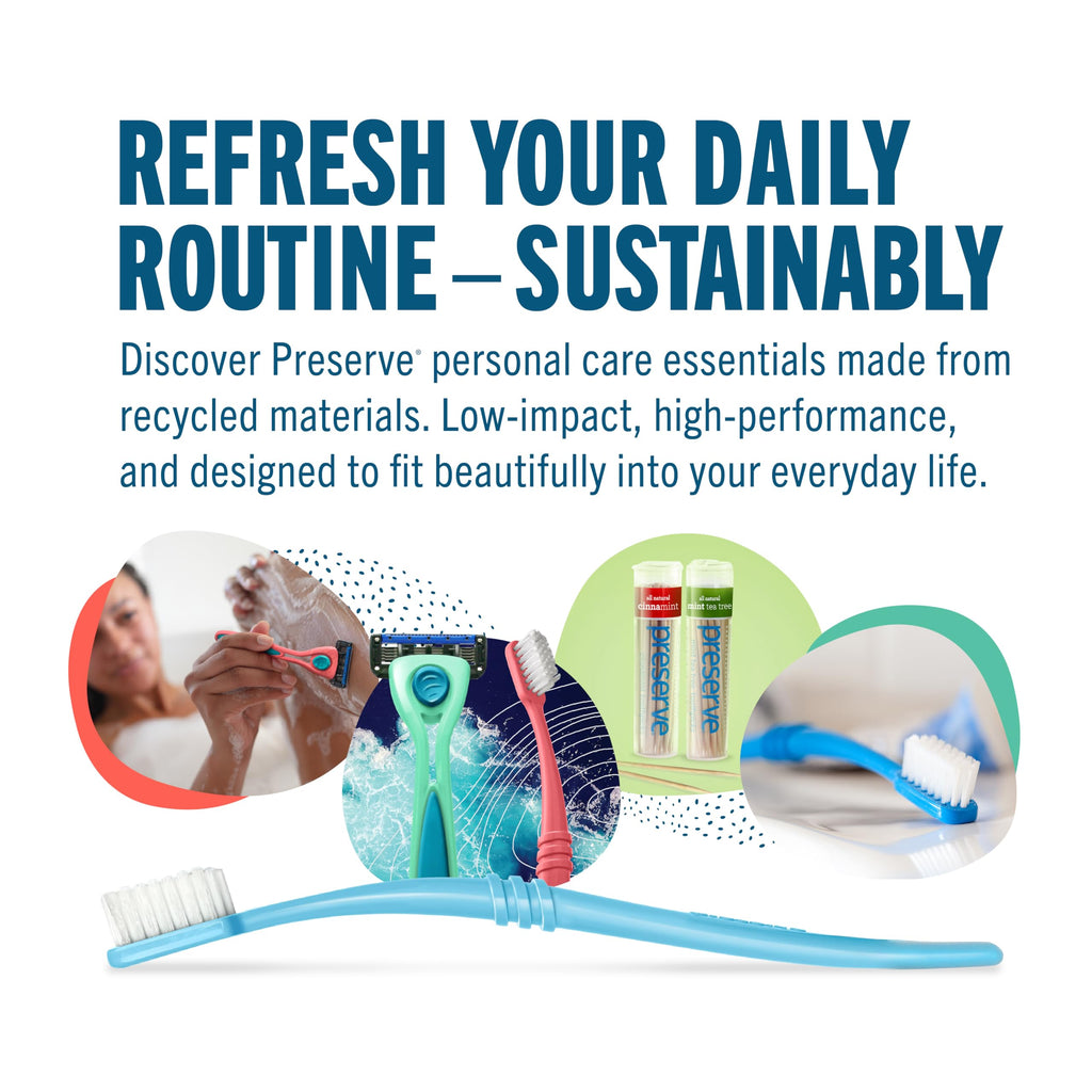 Preserve Shave 5 Razor, Recycled Handle & Ceramic Blades, Sunshine Yellow