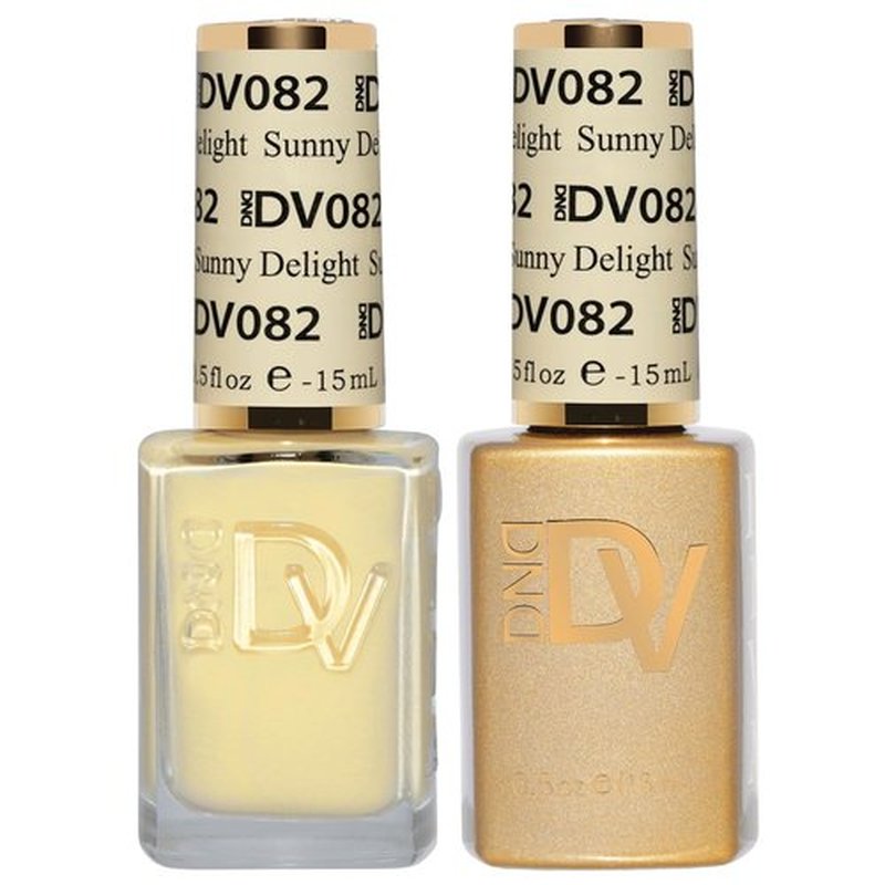 DND Gel Polish Set - Coquette Collection | UV/LED Gel & Air Dry Nail Lacquer Duo, 082 Sunny Delight, 0.5 Fl Oz