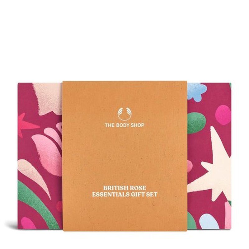 The Body Shop | British Rose Essentials Gift Set - 3-Piece Vegan Body Yogurt, Hand Cream & Shower Gel