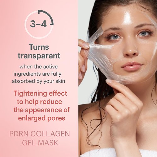 realori Salmon DNA PDRN Collagen Face Mask – Korean Face Mask for Glass Skin – Collagen Face Masks Skincare Overnight Hydrogel – Firming, Hydrating Face Masks, Pink Collagen Mask 4-Pack