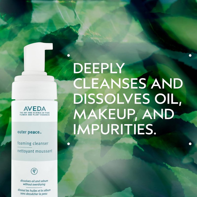 Aveda Outer Peace Foaming Cleanser - Daily Face Wash for Acne-Prone Skin | 4.2 Fl Oz with Plant Extracts