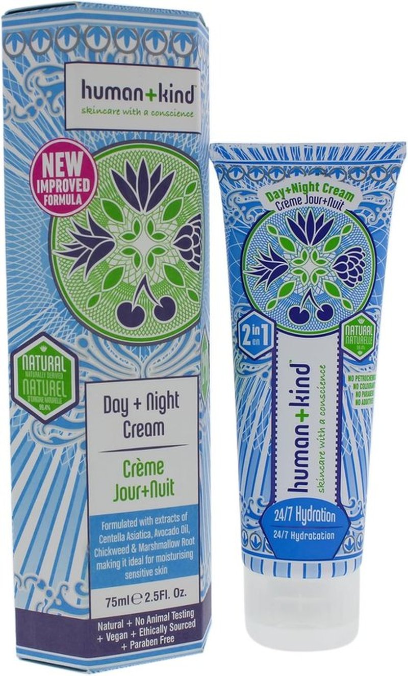 Human+Kind Moisturizing Facial Cream - Nourishing & Lightweight Daily Hydration - White Peony Extract - 2.5 oz