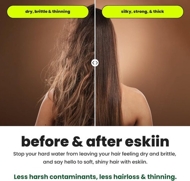 Eskiin Shower Head Replacement Filter - High Pressure Cartridge for Smooth Hair & Skin | Fits Eskiin Showerhead