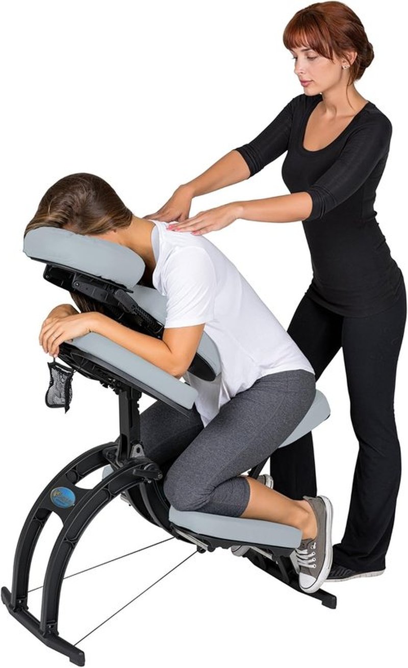 Earthlite Portable Massage Chair Avila II - Premium Folding Spa & Tattoo Chair with Rolling Carry Case