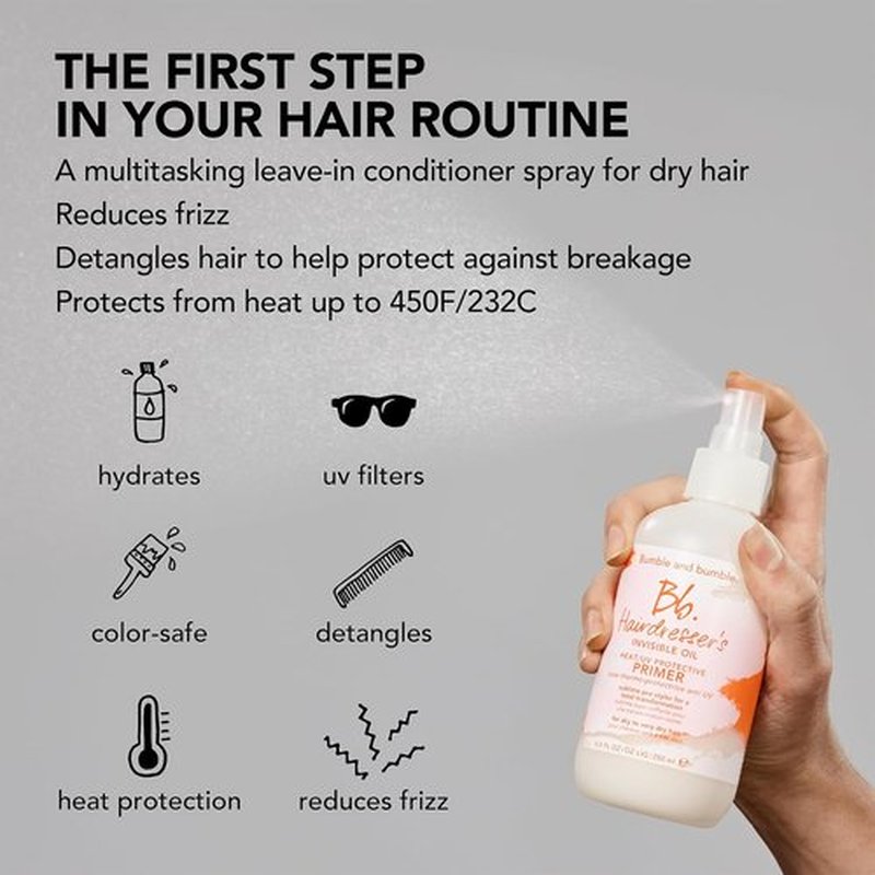 Bumble and bumble. Hairdresser's Invisible Oil Leave-In Conditioner | Hydrating, Heat & UV Protection | All Hair Types