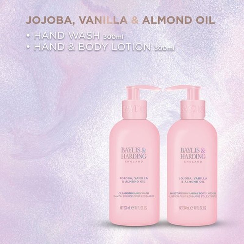 Baylis & Harding Gift Set for Women - Hand & Skincare pack - Jojoba, Vanilla & Almond Oil Indulgent - 2-Pack