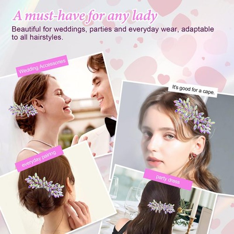 Sparkling Rhinestone Hair Comb for Women - Elegant Bridal Hair Accessories, Wedding Headpiece for Brides and Bridesmaids, Decorative Crystal Comb for Special Occasions, Prom and Formal Events