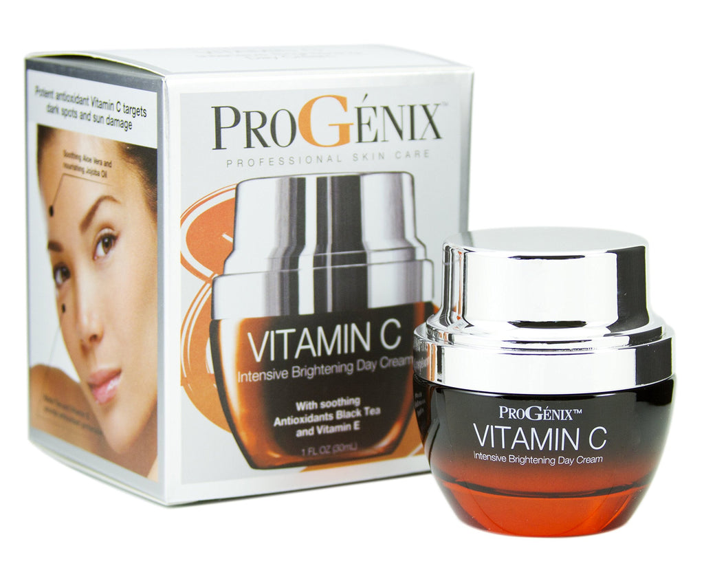 Progenix Vitamin C Face Cream Moisturizer Skin Care Facial Lotion, Potent Vitamin C Gel Cream For Face Targets Dry Skin, Age Spots, Wrinkles, Hyperpigmentation, & Sun Damaged Skin, 1 Oz